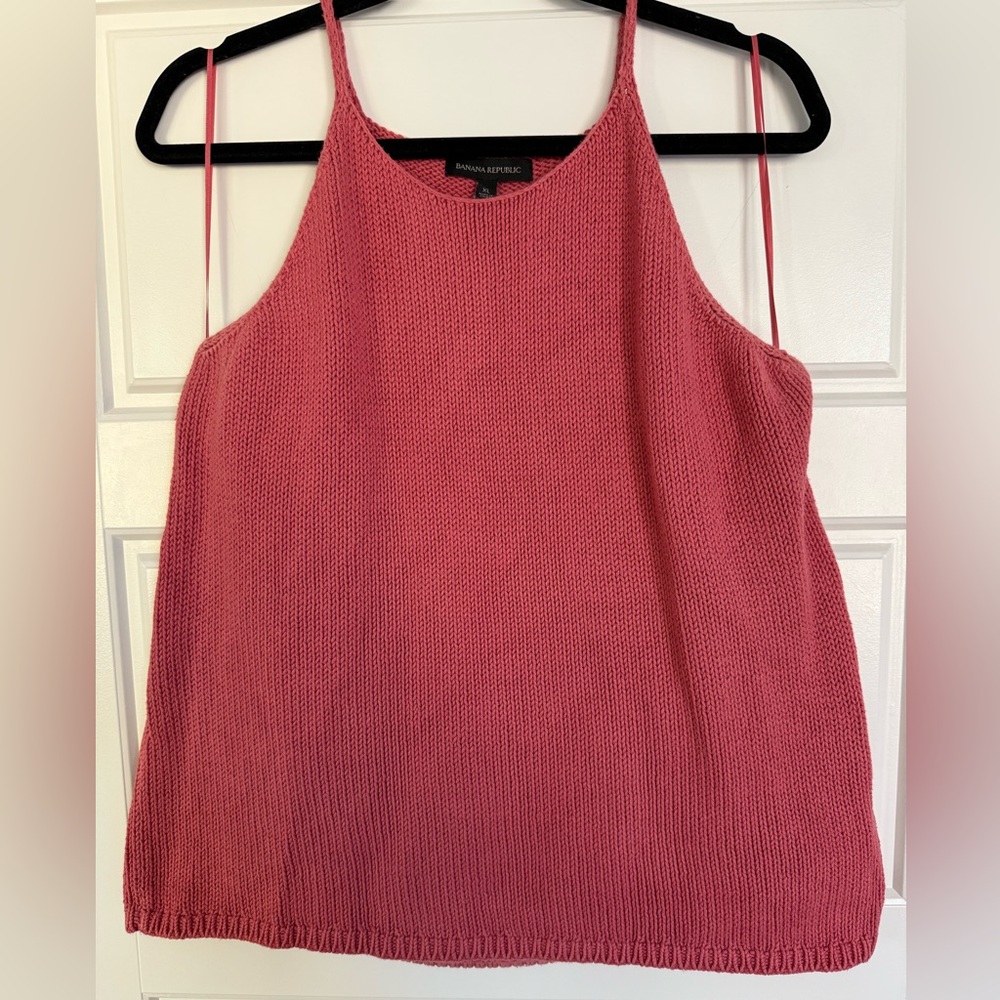 Banana Republic Rose Pink Cotton Sweater Tank Top